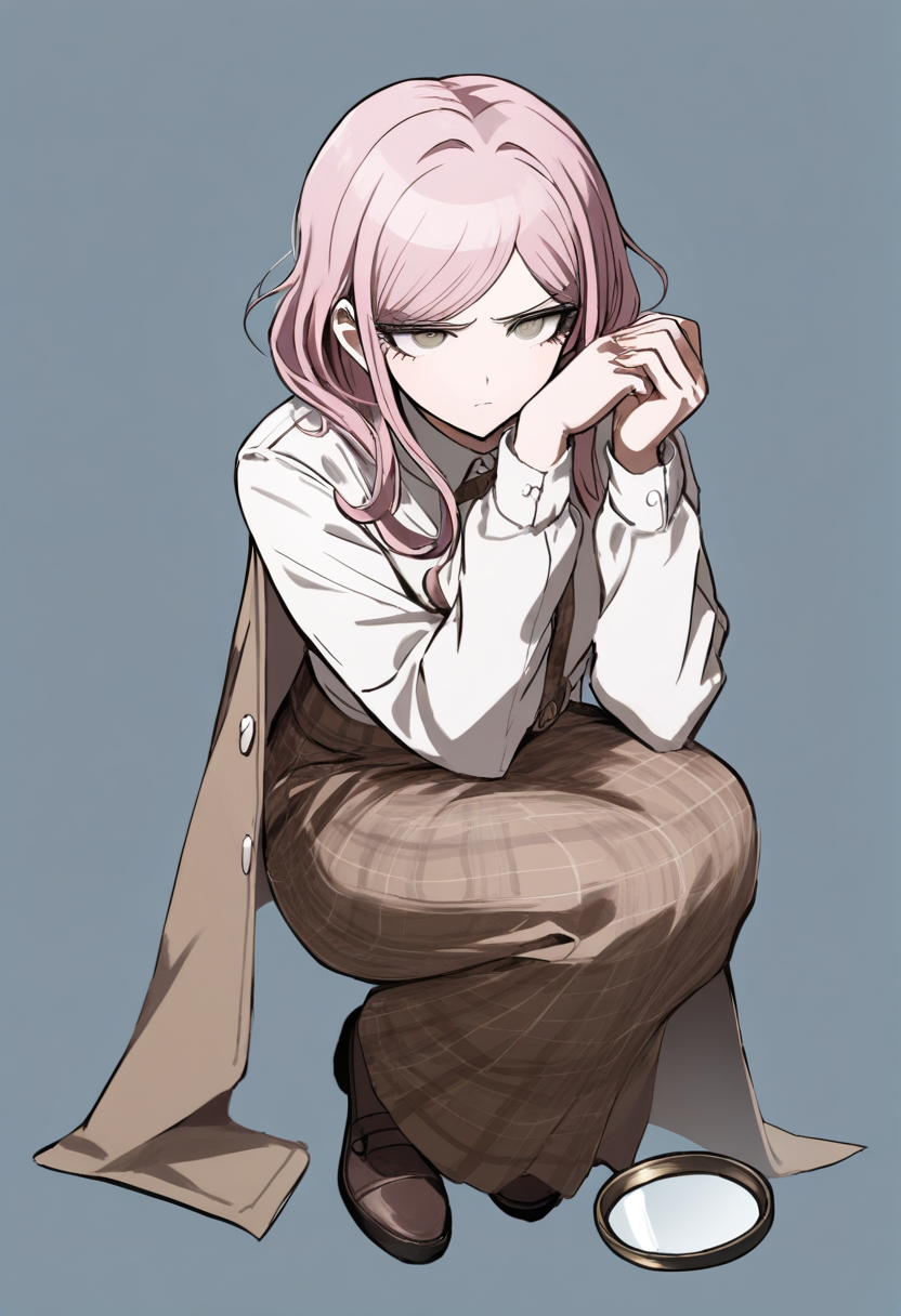 Danganronpa OC with bold visual design and Ultimate talent motifs