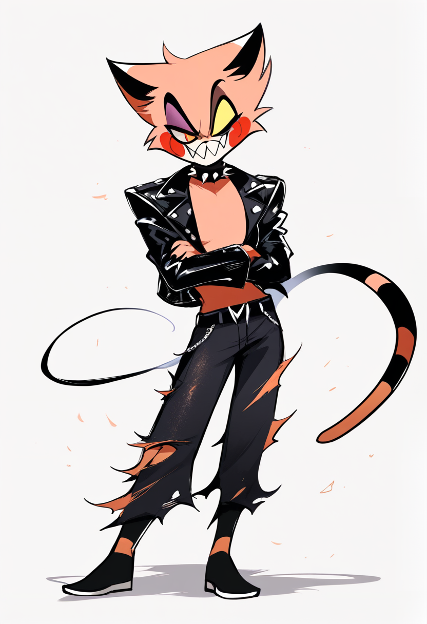 Hazbin Hotel hellborn imp OC with ring-specific design