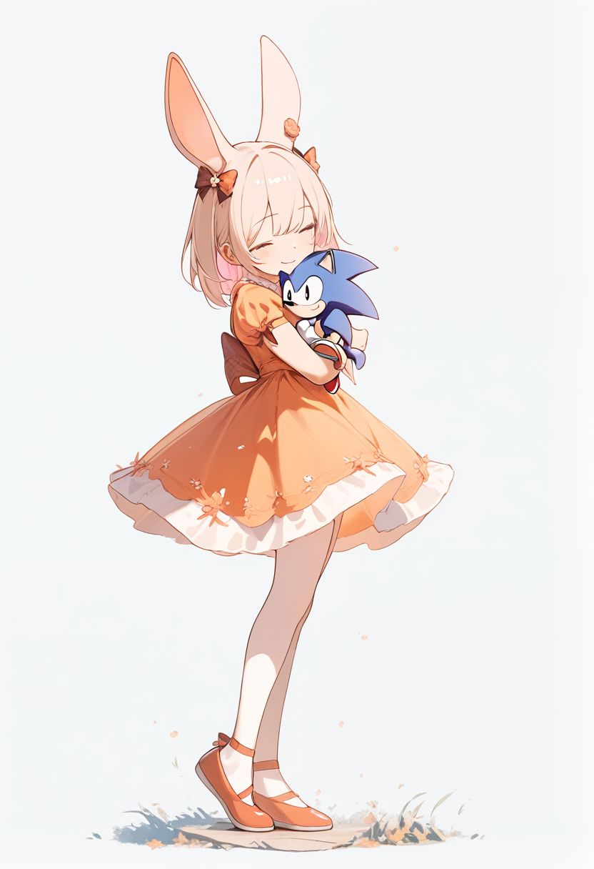 Sonic OC in dynamic speed pose with energy effects